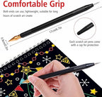 14Pcs Scratch Art Tools, Dual Tip Scratch Coloring Stylus Paper Art Kit for Adults, Complete Scratch Art Tools Set for DIY Painting and Drawing