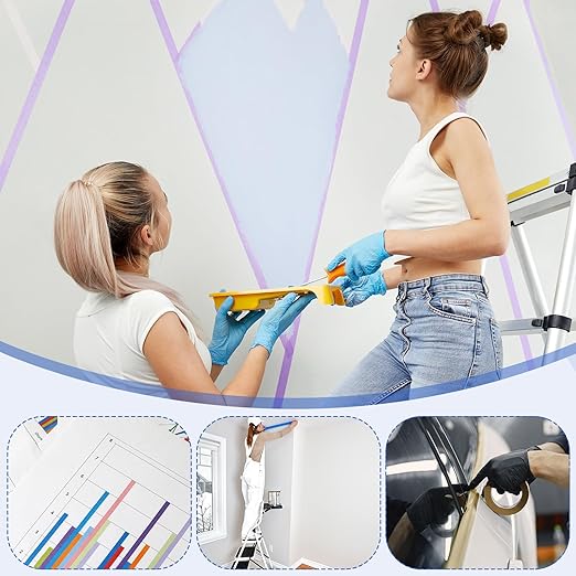 MECCANIXITY Masking Tape 0.7 Inch x 21 Yard Painter's Tape Green Paint Tapes for DIY Crafts Arts Drawing Decoration Labeling Car Painting Artist Teachers, Pack of 6