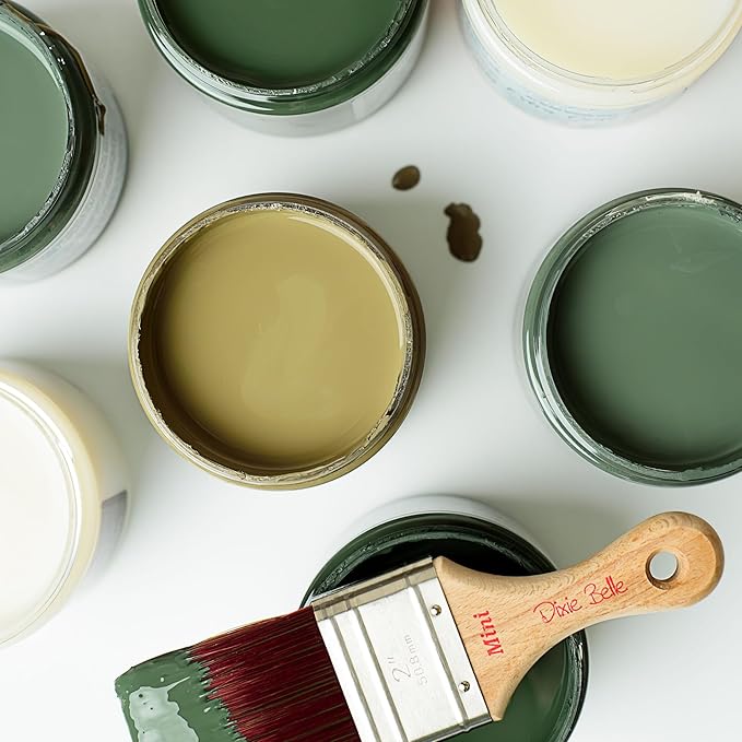 Dixie Belle Paint Company Chalk Finish Furniture Paint - English Ivy (16oz) - Matte Muted Green Chic Chalk Mineral DIY Furniture Paint