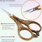 BIHRTC 4.5Inch Small Sewing Scissors Nail Clipper with Cover Tassel Stainless Steel Shears Dressmaker Precision Scissor Mini DIY Tool for Craft Needlepoint Sewing Artwork Housework