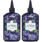 UV Resin 250g, DUDONGA Low Viscosity Crystal Clear Ultraviolet Thin Epoxy Resin, Quick-Curing & Low Shrinkage UV Glue Kit for Crafts, Jewelry Making, Casting