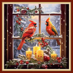 Dooxvey Cross Stitch Kits for Adults Beginners,Full Range of Cross-Stitch Stamped Kits Needlepoint Kits for Beginners Embroidery Kits 11CT Cross Stitch Patterns-Romantic Parrot 18x18 inch
