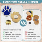 Magnetic Needle Minder Magnet Embroidery Accessories and Supplies Embroidery Needle Holder Cross Stitch Holder Needlework Supplies (Cardinal) (CatClaw)