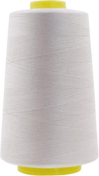 Mandala Crafts 4 Pack of Serger Threads Cones Spools - 40S/2 24000 Yards Polyester Off White Threads for Sergers Machine and Overlock Quilting Sewing Machine