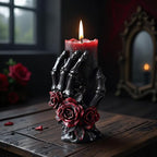 2 Pcs Halloween Skull Candle Molds 3D Skull Resin Molds, Ghost Hand Silicone Molds for Epoxy Resin Casting, Aromatherapy Soap Candle Making Molds