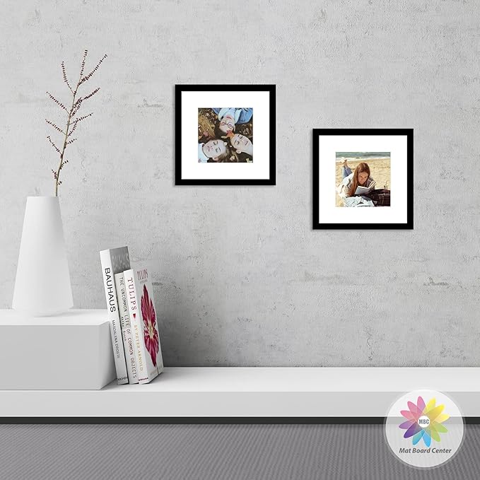 Mat Board Center, Pack of 10, 16x16 for 12x12 White Photo Picture Mats - Acid Free, 4-ply Thickness, White Core - for Pictures, Photos, Framing