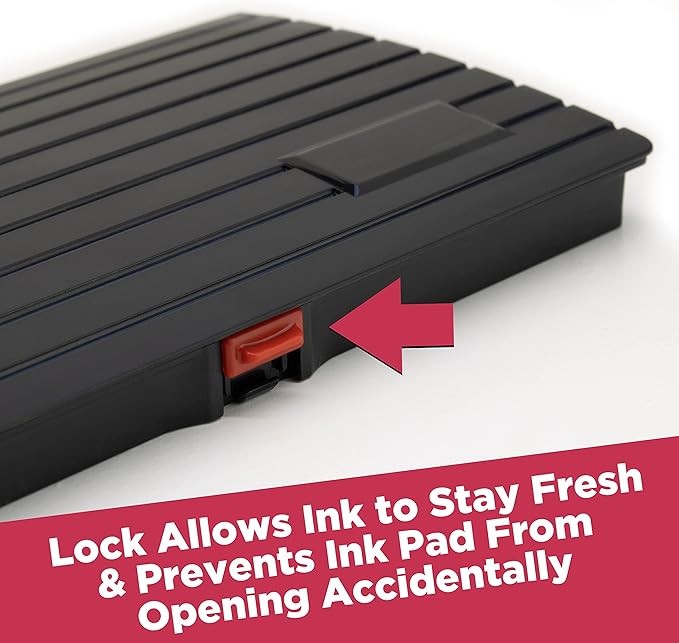 Large Premium Purple Ink Stamp Pad - 3" by 6" - Quality Felt Pad