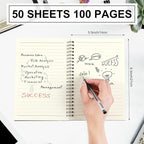 Yahenda 200 Pcs Spiral Notebook Bulk A5 Journal Lined 8.3'' x 5.5'' Writing Composition Paper Small Notepad Subject Notebook for Students Office Business Back to School Supplies (Black)