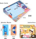Logical Puzzle,Sequence Matching Game,with Cards（30 Scenes）,Classic Path Planning Toy,STEM Educational Toys,Family Game,Logic Labyrinth Games for Adults and Kids(2 Puzzles).
