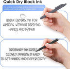 Gel Pens, 6PCS Black Ink Fine Point Pens With Smooth Writing, School Office Supplies, Anniversary Birthday Gifts for Men Women, Quick Dry Pen For Journaling, Nurse Aesthetic Pen (Black Gray White)