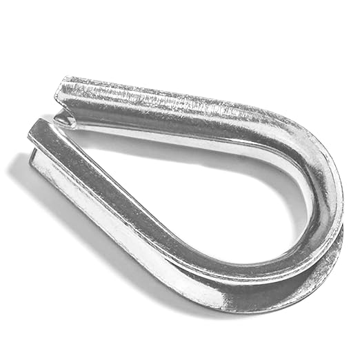 Heavy Duty Stainless Steel Thimbles for 3/16” Cables, T316 Marine Grade – Lot of 100