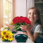 Karenhi 36 Pcs Floral Supplies Green Bowls for Flower Arrangements Large Size 6.3 Inch Floral Foam Bowls for Arrangements Holiday Wedding Fresh Flower Decoration Supplies (Foam Not Include)