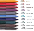WRITECH Retractable Gel Pens Quick Dry Ink Pens Fine Point 0.5mm 10 Assorted Unique Vintage Colors For Journaling Drawing Doodling and Notetaking (Vintage 1)