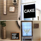 Alphabet Letter and Number Stencils 6 Inch - 40 Pack Large Letters and Numbers Stencil Templates with Signs for Painting on Wood, Reusable Number Letter Stencils for Chalkboard Signs & Wood Wall Art