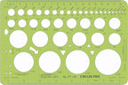 Pacific Arc Circle Template - 55 Shapes from 3/64” to 1.625" - Drawing Aid Stencil for Professional or School Work - Size 6.375" x 9.75"