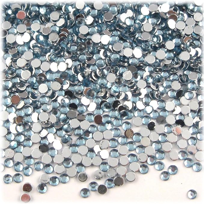 The Crafts Outlet 1,440pc Rhinestones Round 3mm (10ss) Flatback Olive Green