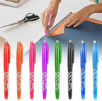 8pcs Heat Erasable Pens for Fabric, Fabric Marking Pens Fabrics Markers No Ghost Lines, Disappearing Ink for Precise Marking for Quilting Sewing Embroidery DIY Dressmaking Fabrics Tailors Chalk