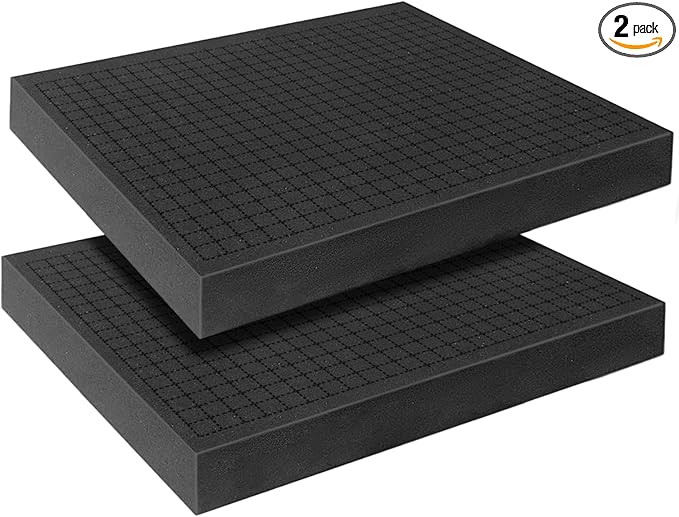 Pick and Pluck Foam Sheets, 2Pcs 16 x 12 x 2 Inch Pick Apart Foam Insert for Camera Storage, Crafts, Tool Box, Storage Drawer