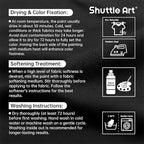 Shuttle Art Black Fabric Paint, 33.8 oz(1000 ml) Large Bottle with Pump, Permanent Fabric Paint for Furniture, Sofa, Cushions, Clothes, Soft Non-Toxic Textile Paint for Color Changing, Renewal & Art Creations