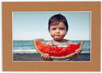 5x7 Mat for 8.5x11 Frame - Precut Mat Board Acid-Free Show Kit with Backing Board, and Clear Bags Brown 5x7 Photo Matte Made to Fit a 8.5x11 Picture Frame Matboard for Framing, Pack of 1 Mat