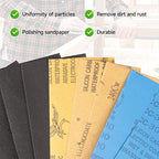 Sandpaper 1500 Grit, Wet Dry Sanding Sheets 9x3.6 inch for Wood Furniture Finishing, Metal Sanding and Automotive Polishing,21 -Sheet