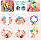 BEMITON Ideal Birthday Gift for Girls Aged 3 4 5 6 7 - Pop Beads Jewelry Making Kit, Arts and Crafts Toys for 3-7 Year Old Kids, DIY Set for Creative Play