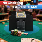 Automatic Card Shuffler 6 Deck Heavy Duty Electric Card Shuffler, USB/Battery-Operated Casino Playing Card Shuffler for Card Games