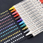 TRANSON 24 Colors Bold and Brush Dual-tip Acrylic Paint Marker Pen for Canvas Rock Wood Leather Ceramic DIY Painting