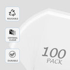 100 Pack 11 3/7 x 14 3/8 Inches Crystal Photo Sleeves Storage Bags for 11x14 Photo Mat, Art Sleeves for Prints