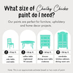 Chalky Chicks All-in-One Chalk Paint for Furniture or Cabinet - 8 Fl Oz - Matte Finish Cenote (Teal Blue) for Metal, Wood Furniture Paint - No Sanding All-in-One for Home Decor & Crafts, USA Made