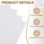 MECCANIXITY Canvas Boards for Painting, 4x4 Cotton Blank Primed Art Canvas Panels Acid-Free for Painting Supplies Oil Acrylic Tempera Watercolor Pouring Paint Artists(White, Pack of 24)