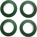 4 Rolls 1/2 Inch Floral Tapes Florist Wraps for Bouquet Stem and Flowers Making Craft Projects (30 Yards, Dark Green)