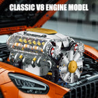 V8 Engine Building Kit for Adults, Build Your Own MOC Mini V8 Engine Model Toy for Display, Compatible with Lego Car Set, STEM Building Project for Teens & Kids Boys 8-14 (692 PCS)