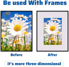 HOTUO 10 Pack Acid Free White Picture Frame Mats, Pre-Cut 11x14 Picture Mats with Ivory Core Bevel Cut for 8x10 Photo, Signature Friendly 4 Ply Thickness Photo Mat for Frames (White with V-Groove)