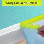 Pre-Taped Masking Film for Painting - 22" x 66' Painters Plastic Sheeting with Automotive Paint Tape and Drape for Covering Cars, Walls, Windows and Furniture Protection (6 Rolls)