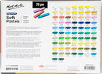 Mont Marte Soft Pastels Signature 72pc, Set of 72 Assorted Colored Pastel Sticks, Vibrant and Blendable, Ideal for Art, Craft, Drawing, Sketching