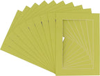 11x14 Mat for 8.5x11 Photo - Precut Pistachio Green Picture Matboard for Frames Measuring 11 x 14 Inches - Bevel Cut Matte to Display Art Measuring 8.5 x 11 Inches - Acid Free Pack of TEN MATS