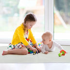 MEYOR Montessori Mat Children Playing Mat 27.6"x43.3" Montessori Work Rugs Cotton Hand Woven Rug（Large）