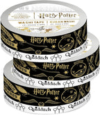 Paper House Productions Harry Potter 3-Pack Set of 2 Foil Accent Washi Tape Rolls for Scrapbooking and Crafts - Quidditch Match