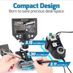 WEP 982-V Micro Soldering kit with 5 C245 Soldering Iron Tips, Temperature Control, Sleep Mode, Auto Shutdown and LCD Display