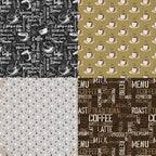 Vintage Coffee Scrapbook Paper Pad - 6x6, 24 Sheets, Cardstock, Square, Uncoated, Perfect for Scrapbooking, Crafts
