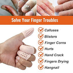 30 Pcs Gel Finger Protectors, Toe Caps Silicone Fingertips Protection, Reusable Waterproof Fingers Tip Covers, Elastic Finger Toe Guards for Daily Protection