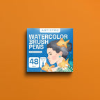 ARTISTRO 48 Watercolor Markers with Flexible Paint Brush Pens for Pros & Beginners - Consistent, Smooth, Bright, Washable, Non-Toxic, Ideal for Coloring, Calligraphy, & Manga