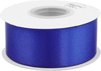 Humphrey's Craft 1-1/2 Inch Cobalt Blue Double Faced Satin Ribbon - 25 Yards Variety of Color for Crafts Gift Wrapping Bows Bouquet Decoration Sewing Christmas Tree Wedding Invitation Card.