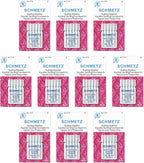 SCHMETZ Quilting Needles - Size 90/14, 5-Needle Cards, Pack of 10