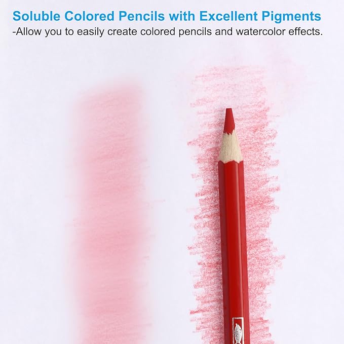 PATIKIL Watercolor Pencil, 6Pcs Water Soluble Pencils for Blending, Coloring, Sketch Drawing, Painting, Dark Green