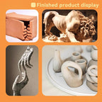 Pottery Tools Kit, Clay Tools Set, Ceramic Tool Kit, Pottery Tools and Supplies with Clay Cutting, Modeling, Trimming Tools for Smoothing, Cleaning, Carving