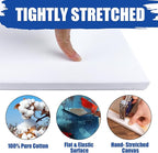 6 Packs Stretched Canvases for Painting with 5x7in,9x12in Canvas, Blank Canvases for Acrylics, Oils & Other Painting Media, 5/8 Inch Profile 100% Cotton Artist Framed Canvas
