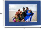 Pack of 25 Acid Free 8.5x11 Mats Bevel Cut for 7x9 Photos - Bottle Blue Precut Matboards For Pictures, Photos, Framing - 4-ply Thickness