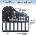 MIOYOOW DIY Electronic Piano Soldering Practice Kit, 7 Keys Mini Musical Instrument Solder Project with Piano, Violin and Guitar Tones, STEM Electronics Learning Kit for Home and School Education